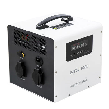 DATOUBOSS 1000W/2009Wh Portable Power Station with Two EU Socket, Display Screen, TypeC and USB Interface Use for Outdoor Energy